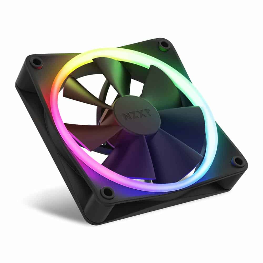 (image for) NZXT F120 RGB 120mm PWM Fan 3 Pack with Controller Black